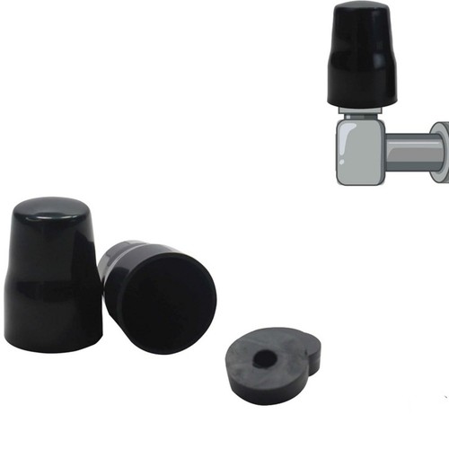 Radiator valve cap cover - radiator, black