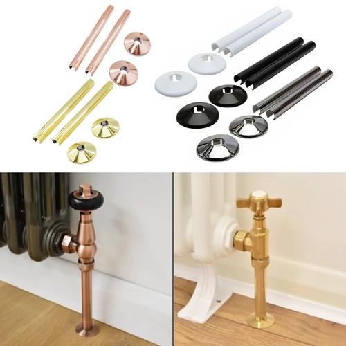 4pcs 15mm radiator pipe - 15mm, covers
