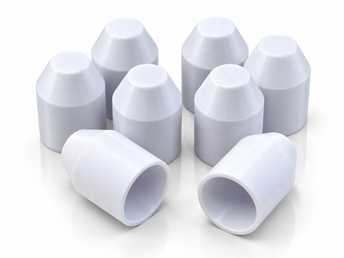 White radiator valve caps - white,