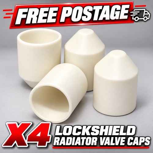White radiator lockshield - 4x,